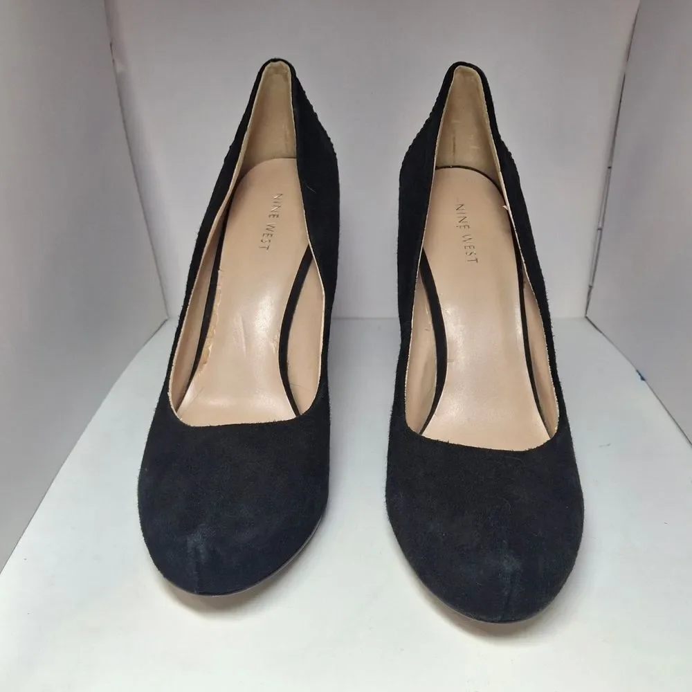 Nine West Black Crystal-Studded Stilettos